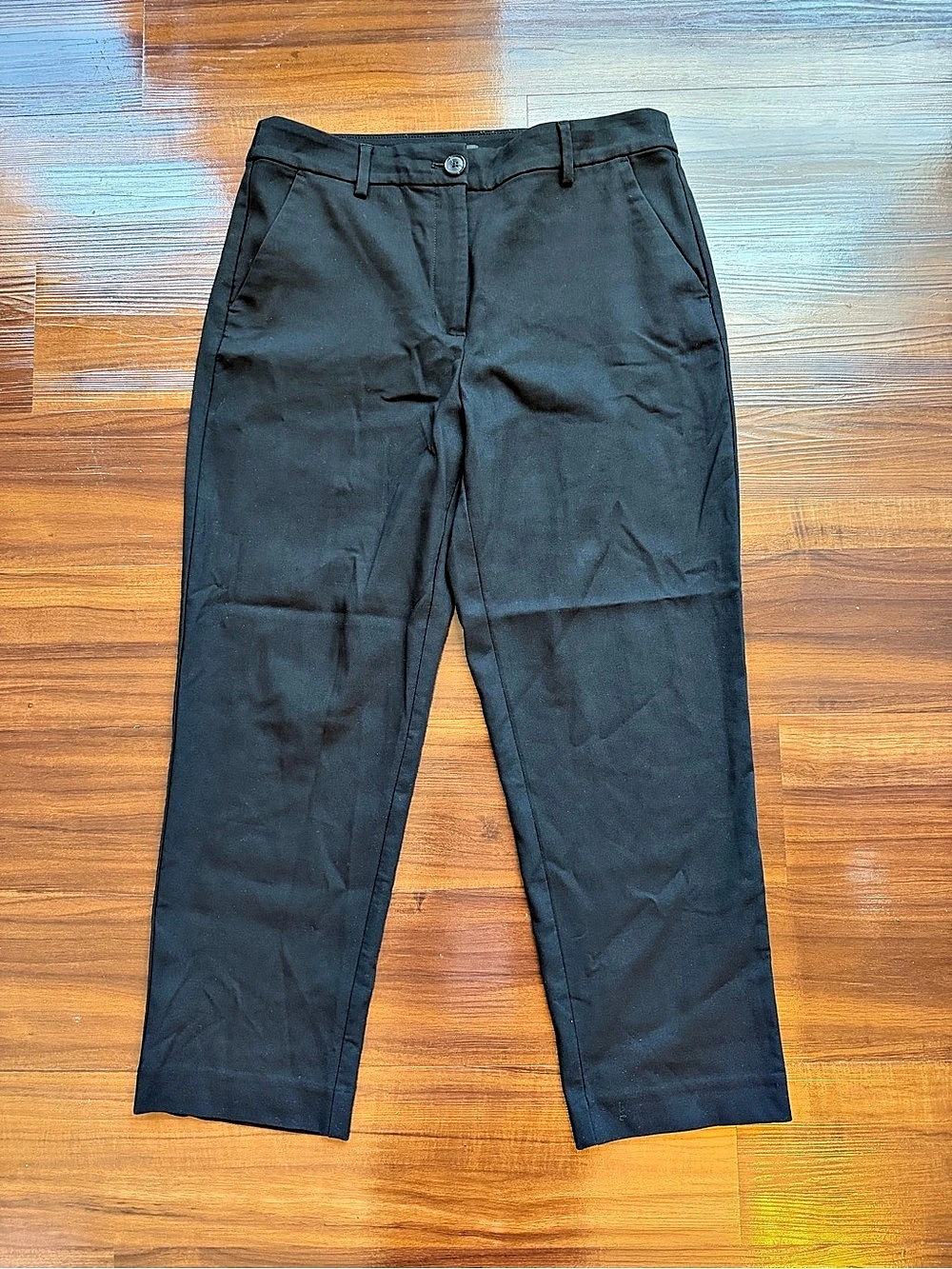 LOFT Curvy Straight Black Pants